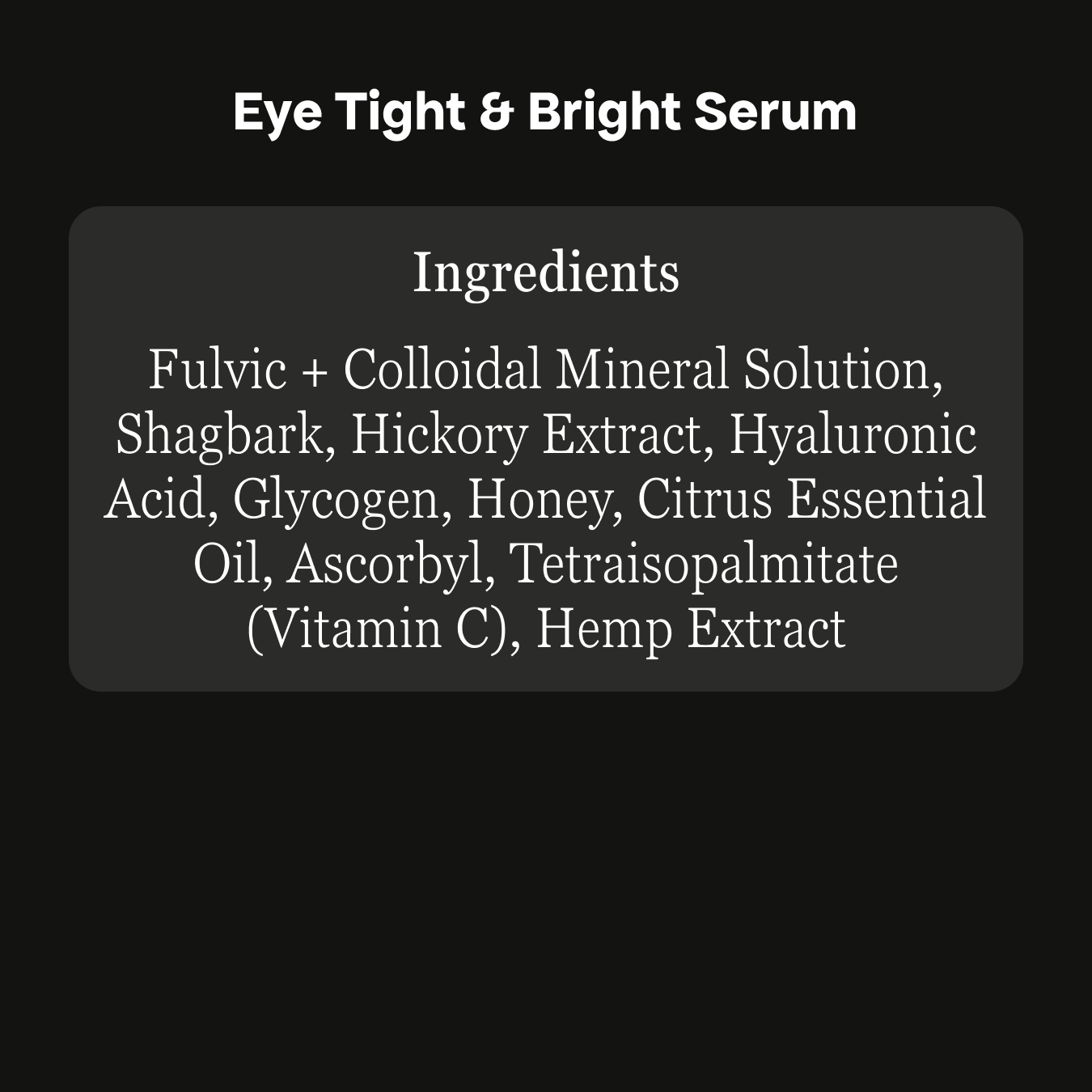 Eye Tight & Bright - MOX Skincare