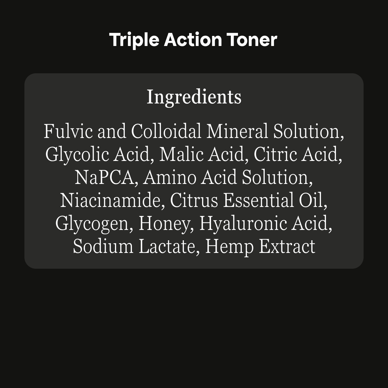 Triple Action Toner - MOX Skincare